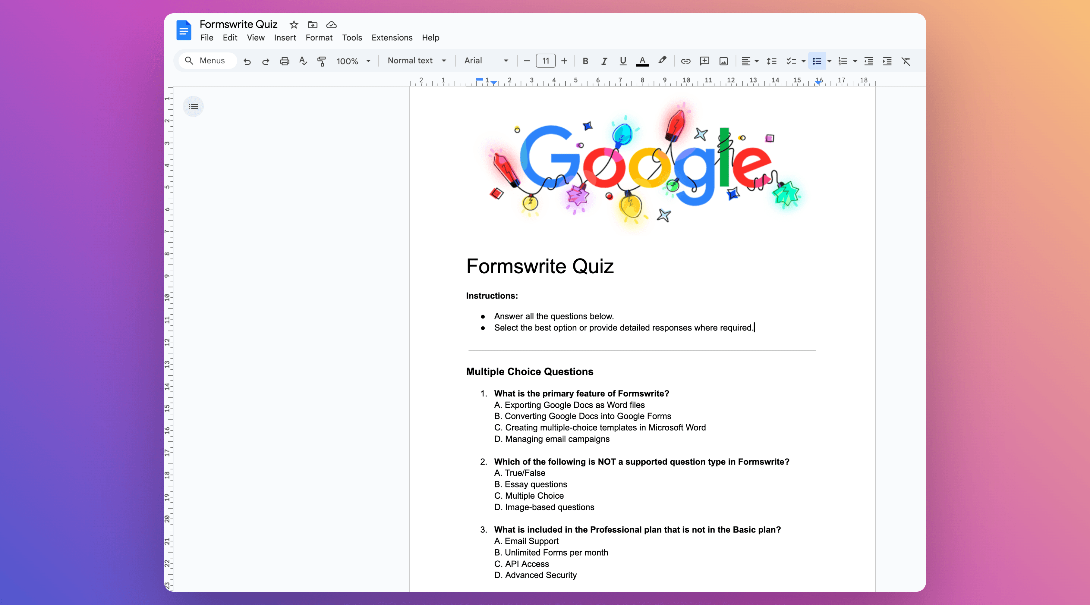 Before - Google Docs