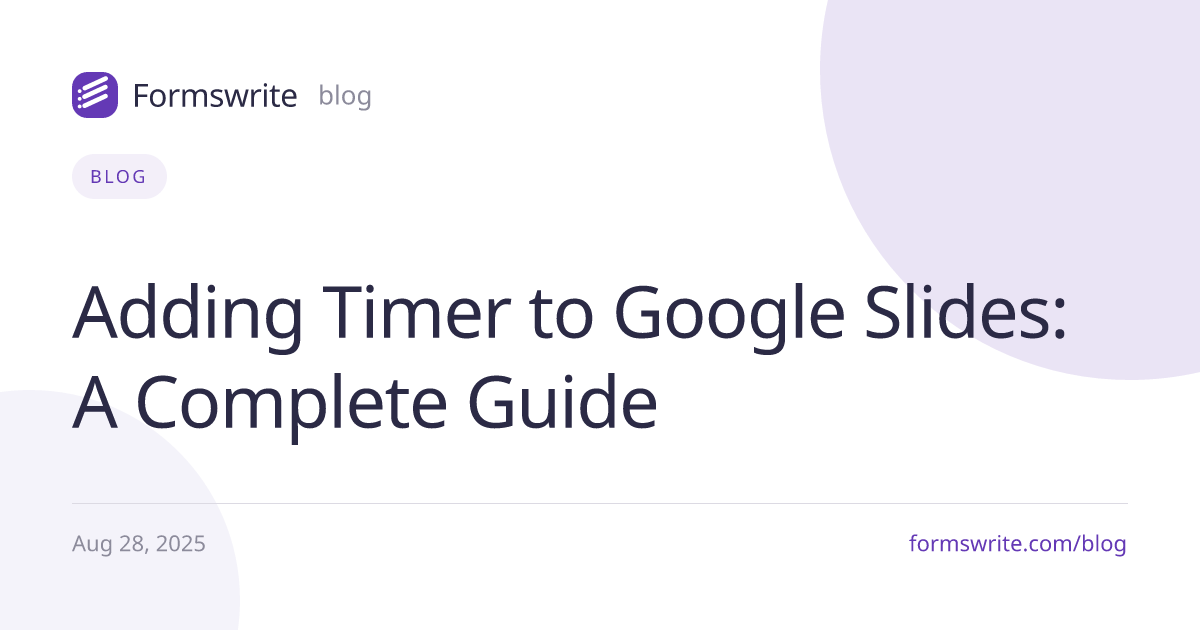 Adding Timer to Google Slides: A Complete Guide
