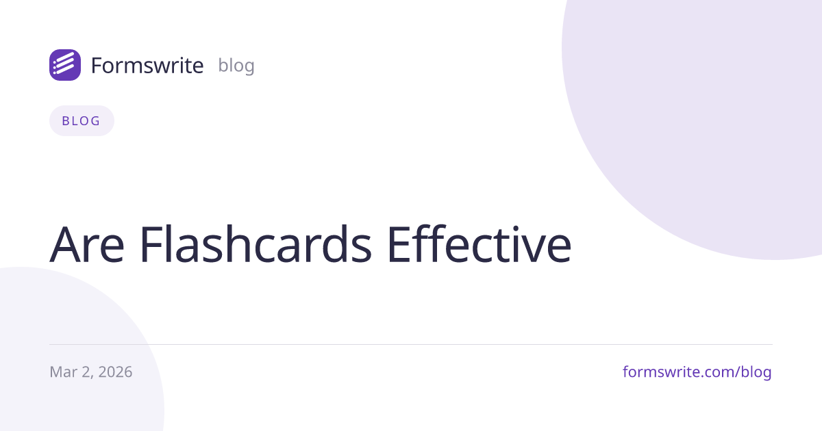 Are Flashcards Effective