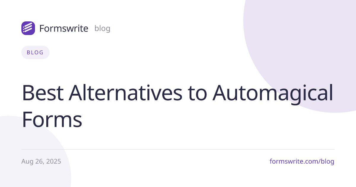 Best Alternatives to Automagical Forms