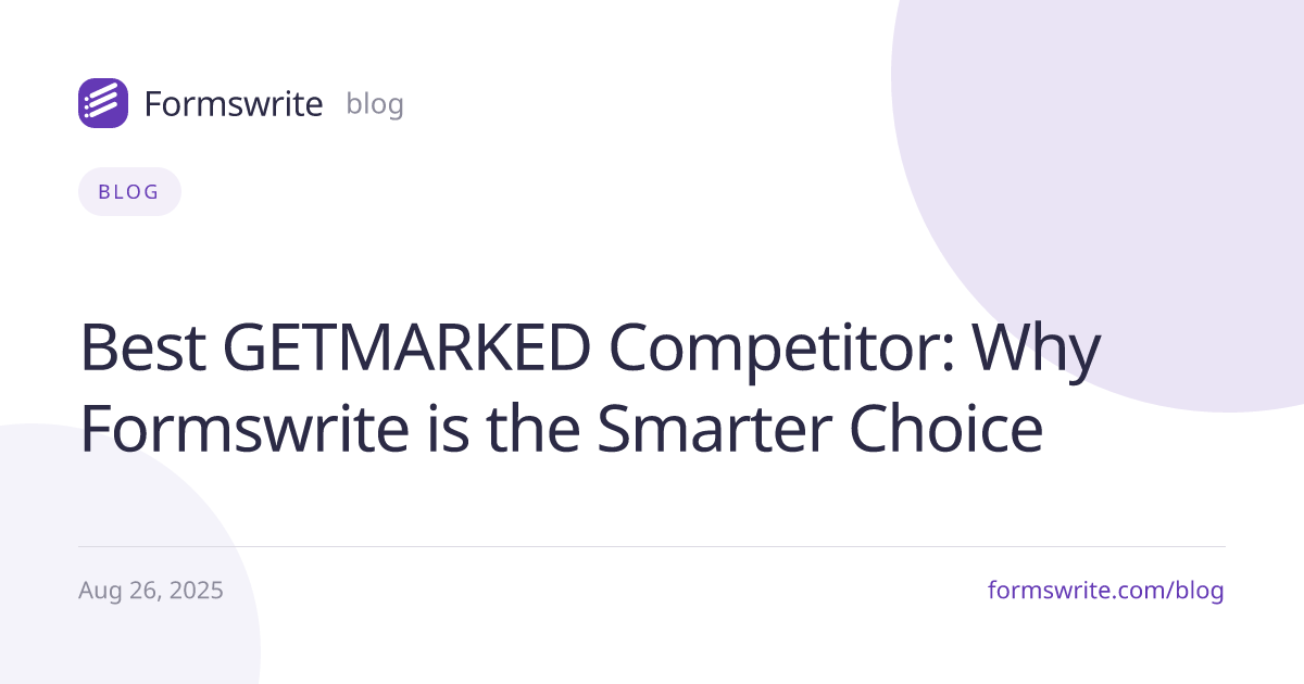Best GETMARKED Competitor: Why Formswrite is the Smarter Choice