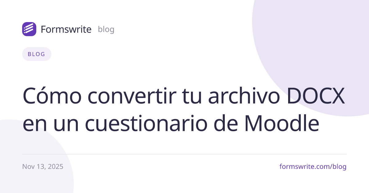 Cómo convertir tu archivo DOCX en un cuestionario de Moodle