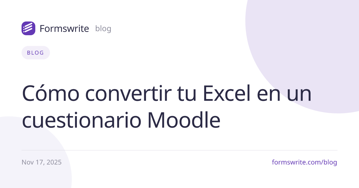 Cómo convertir tu Excel en un cuestionario Moodle
