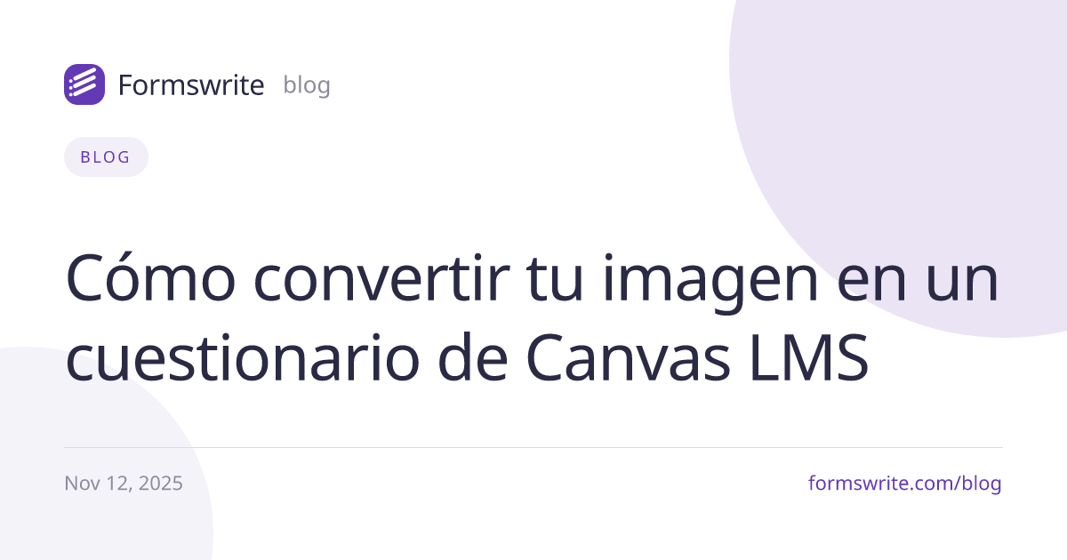 Cómo convertir tu imagen en un cuestionario de Canvas LMS