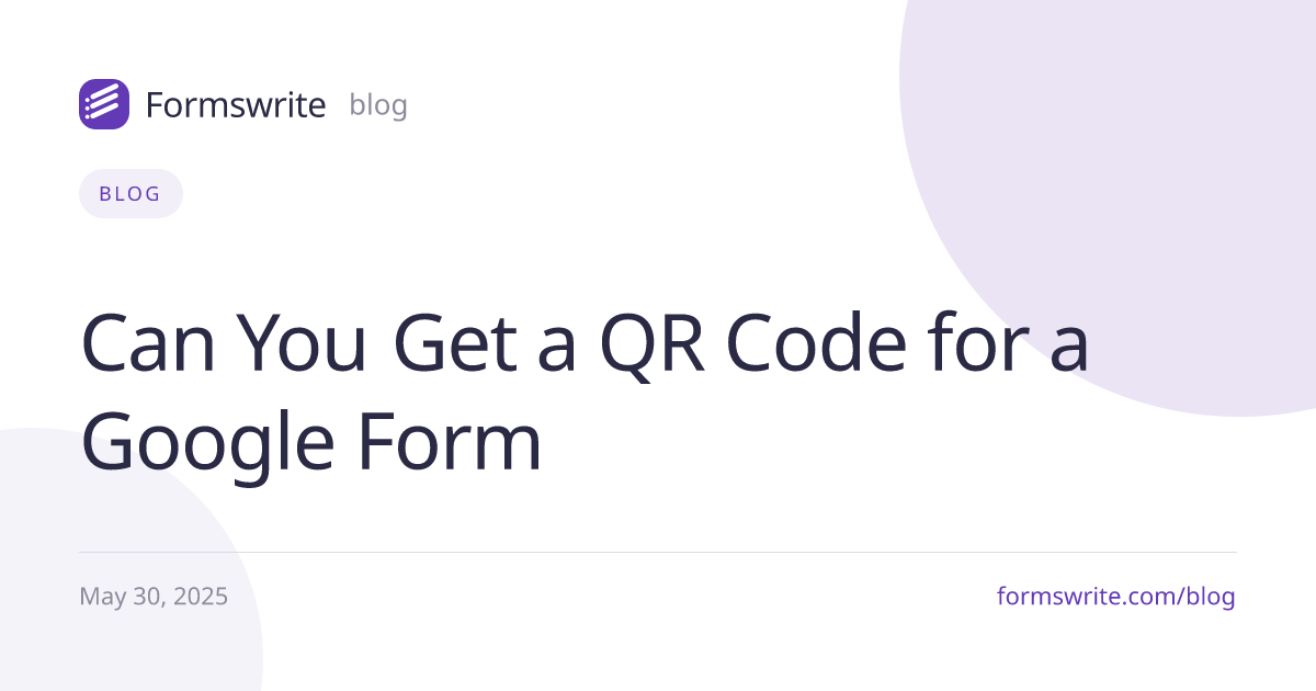 Can You Get a QR Code for a Google Form