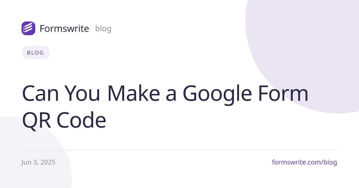 Can You Make a Google Form QR Code