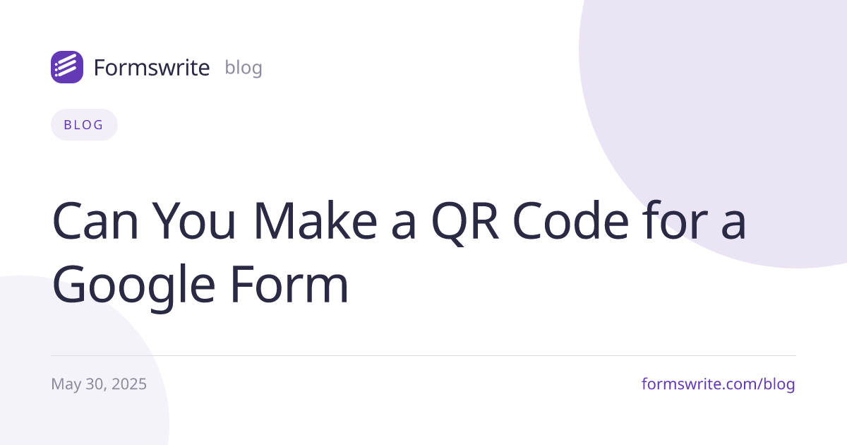 Can You Make a QR Code for a Google Form