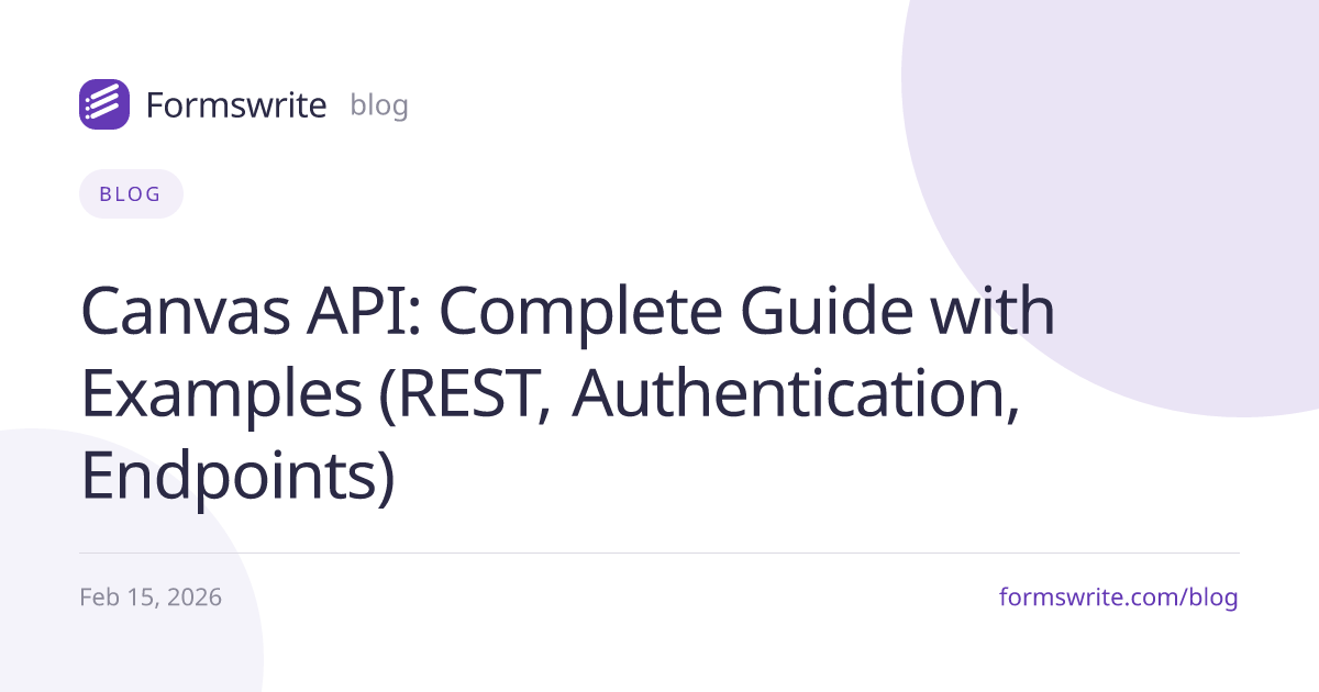 Canvas API: Complete Guide with Examples (REST, Authentication, Endpoints)