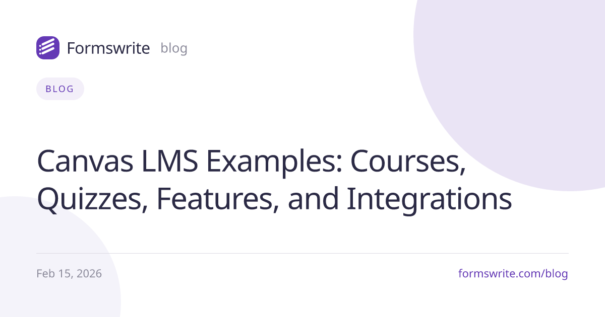 Canvas LMS Examples: Courses, Quizzes, Features, and Integrations
