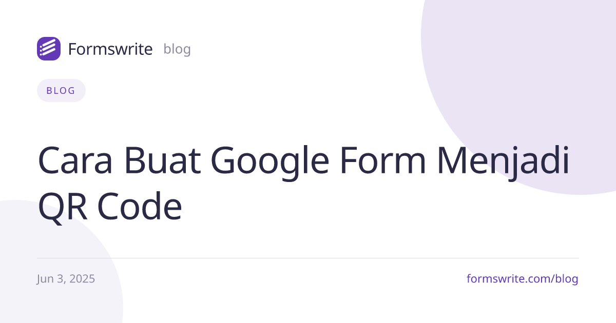 Cara Buat Google Form Menjadi QR Code