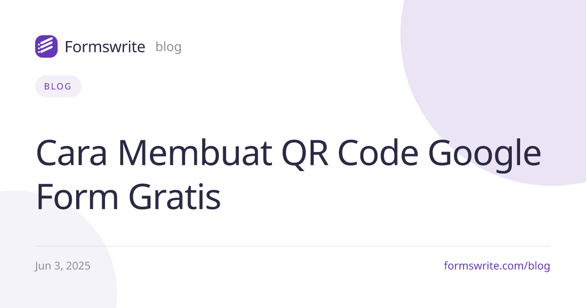 Cara Membuat QR Code Google Form Gratis