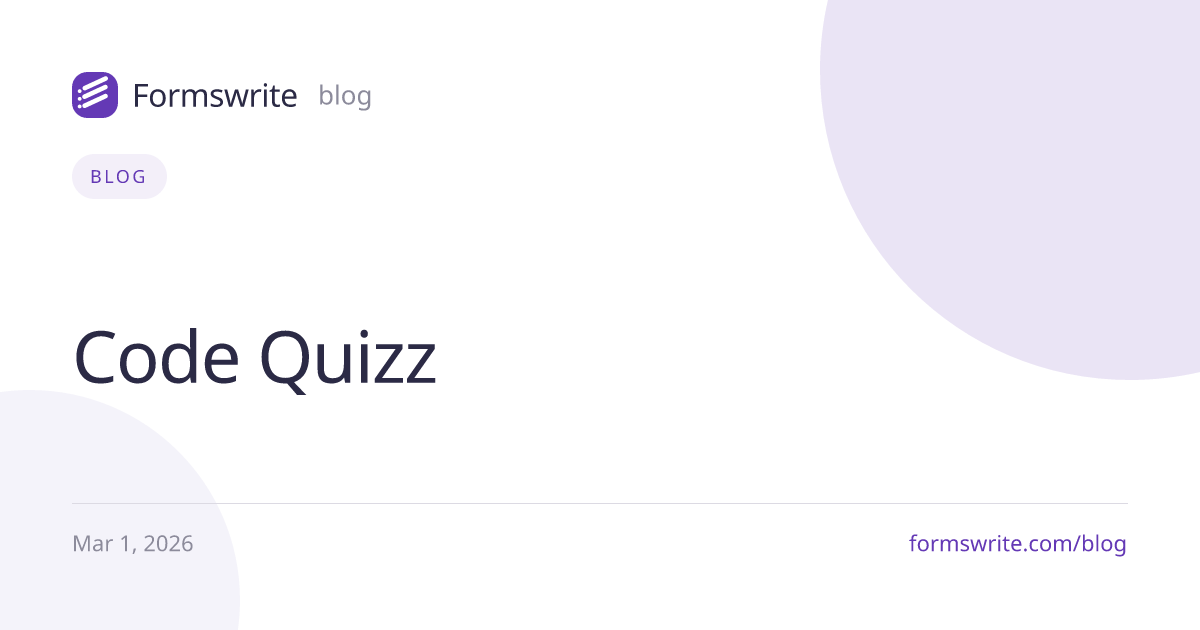 Code Quizz