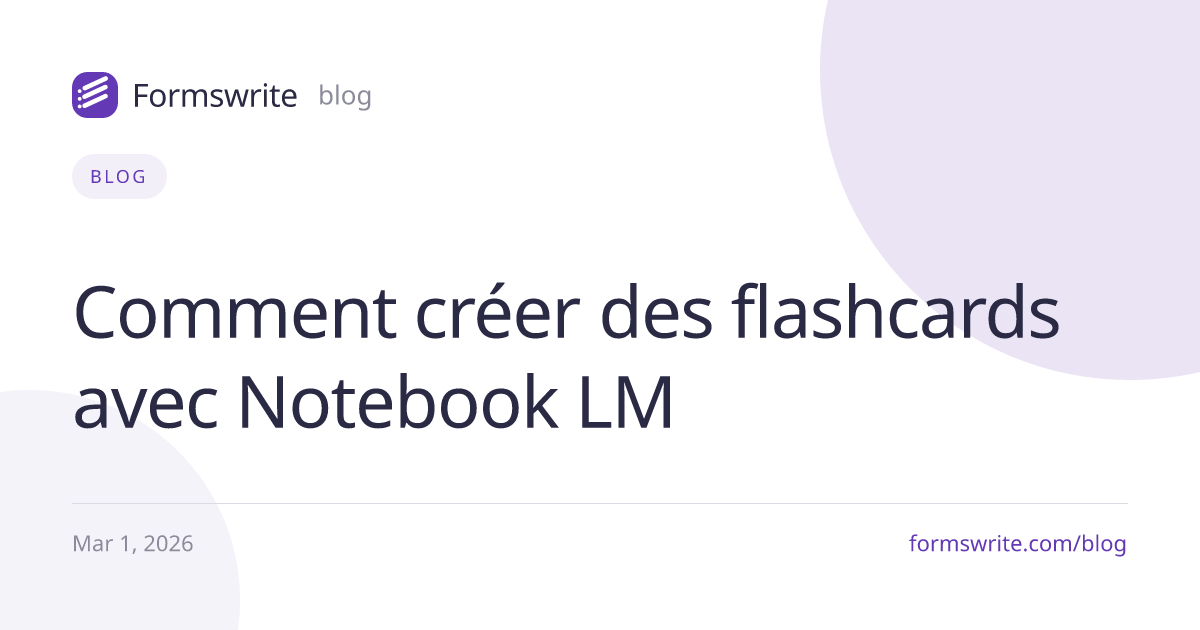 Comment créer des flashcards avec Notebook LM