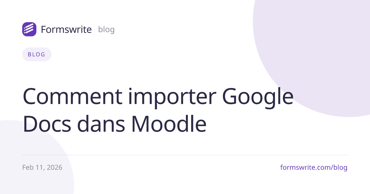 Comment importer Google Docs dans Moodle