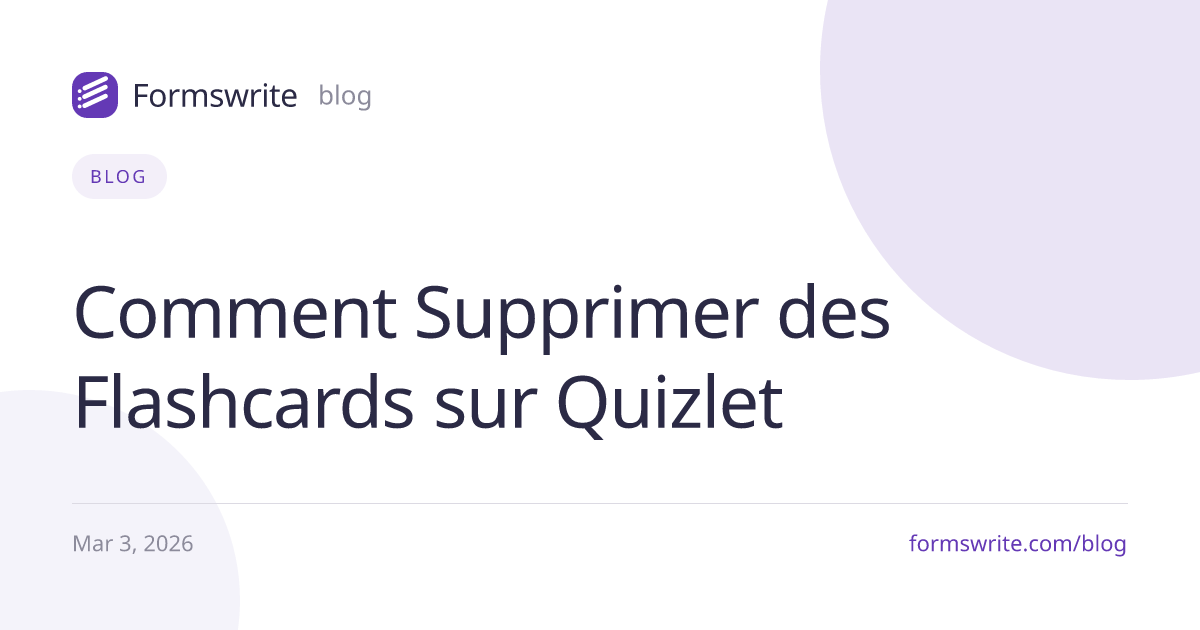 Comment Supprimer des Flashcards sur Quizlet