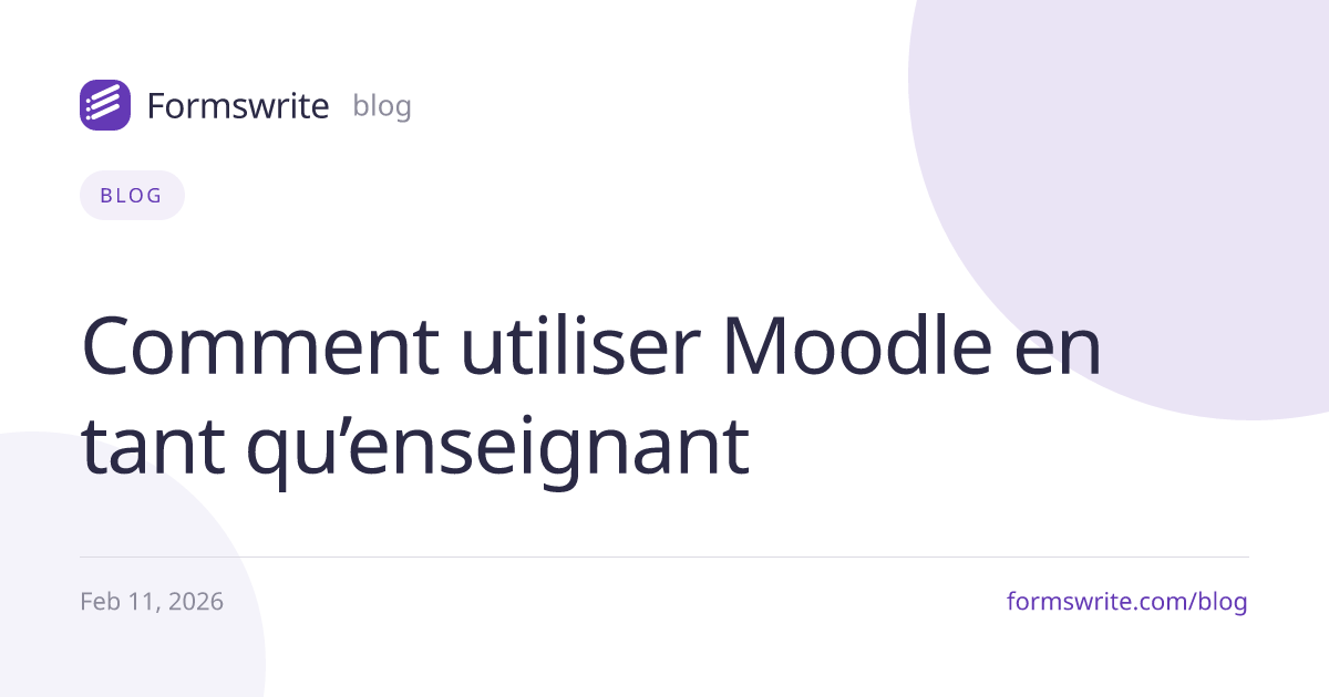 Comment utiliser Moodle en tant qu’enseignant