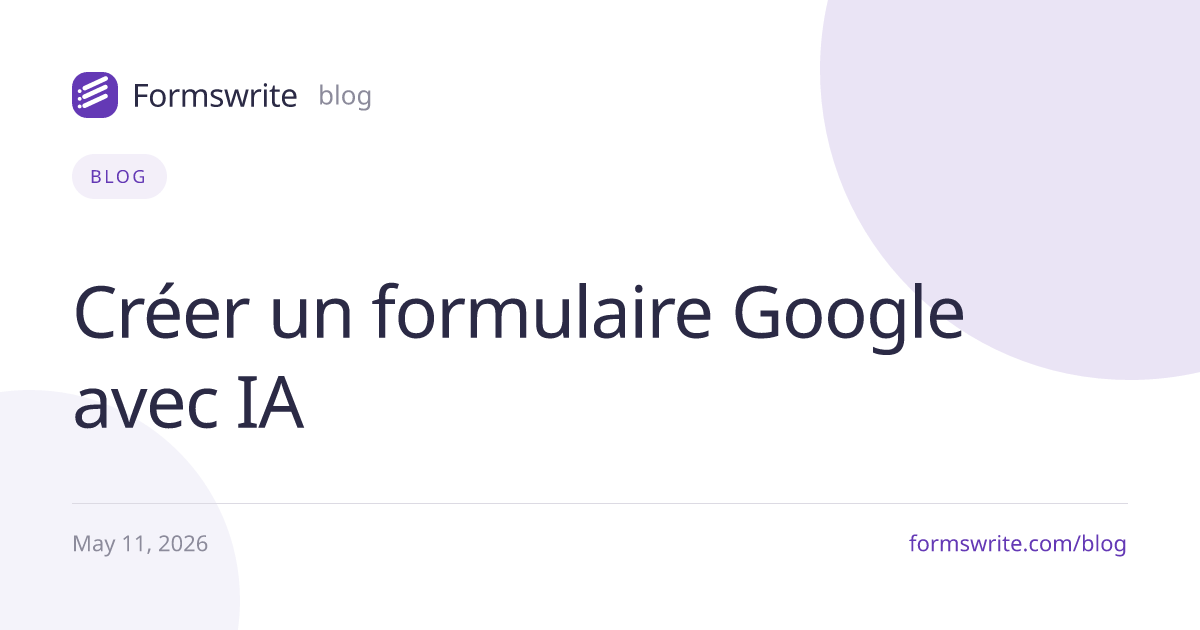 Créer un formulaire Google avec IA
