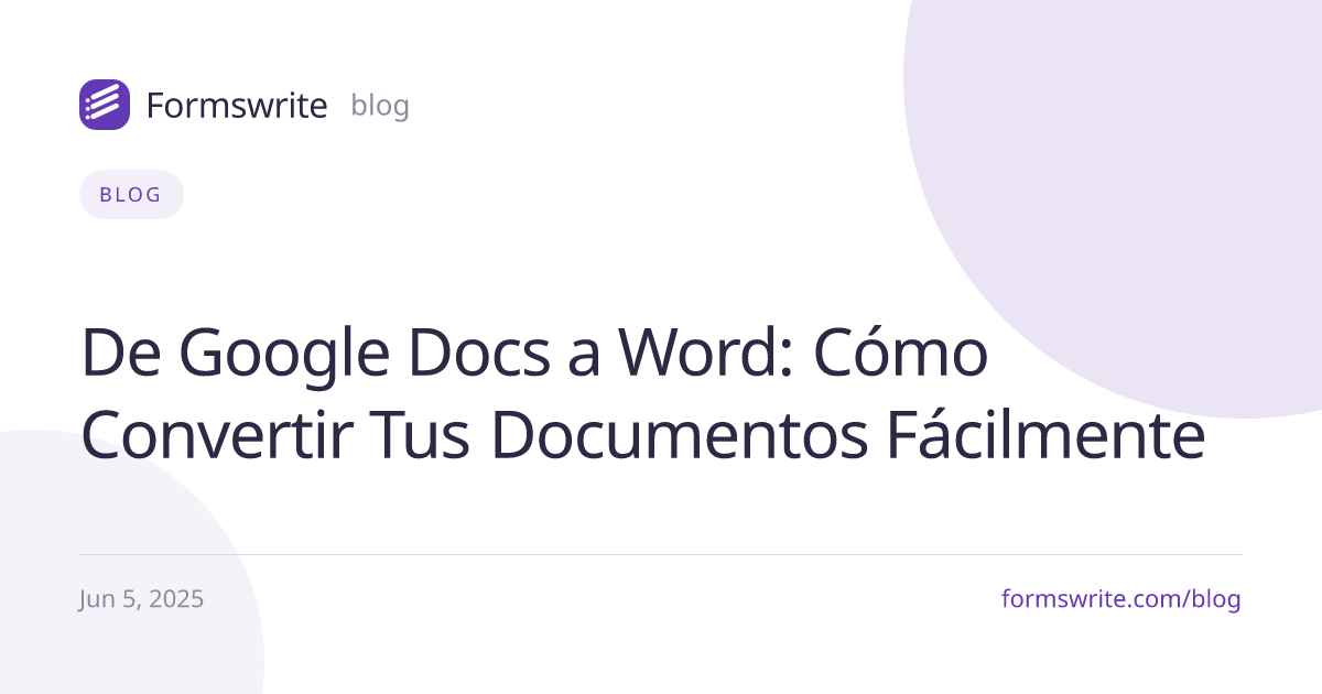 De Google Docs a Word: Cómo Convertir Tus Documentos Fácilmente
