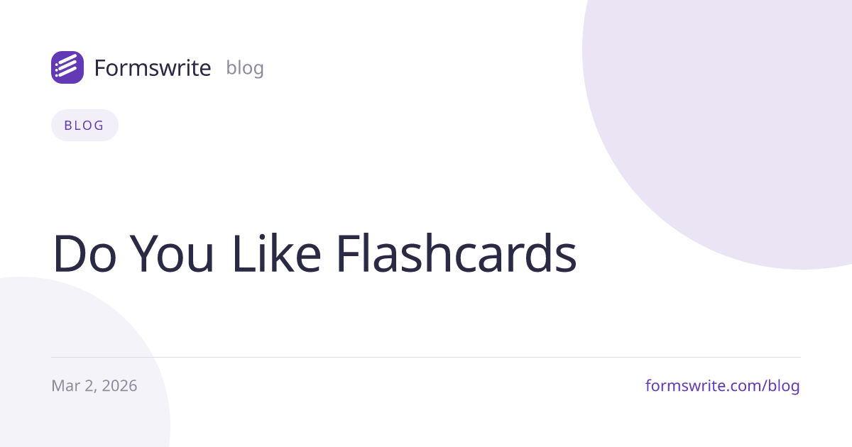 Do You Like Flashcards