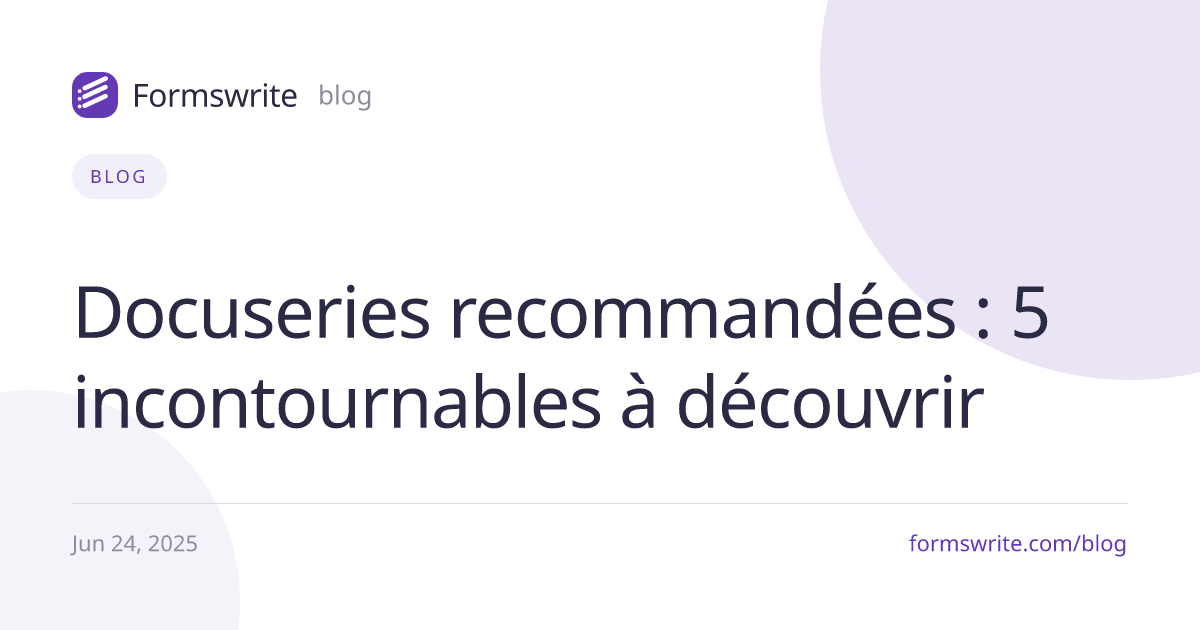 Docuseries recommandées : 5 incontournables à découvrir