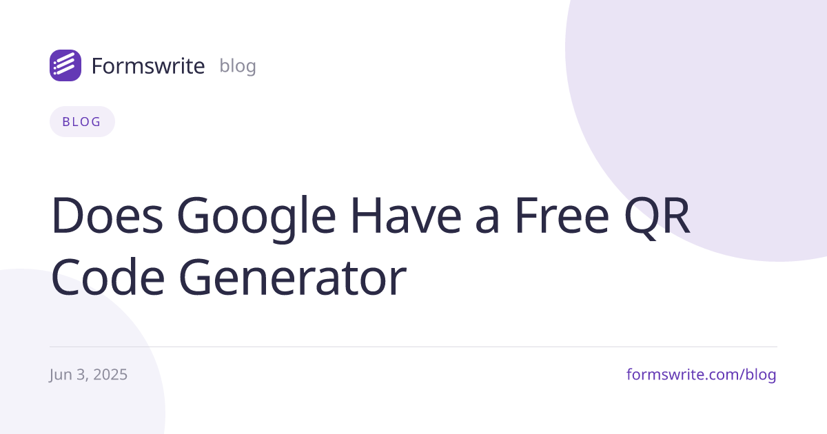 Does Google Have a Free QR Code Generator