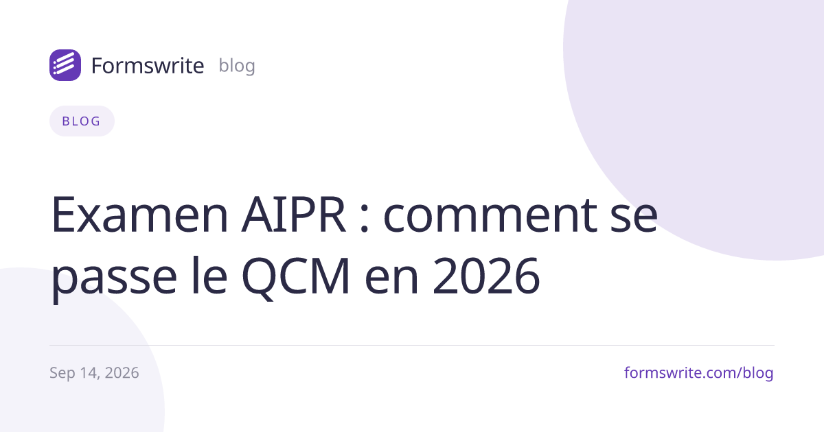 Examen AIPR : comment se passe le QCM en 2026