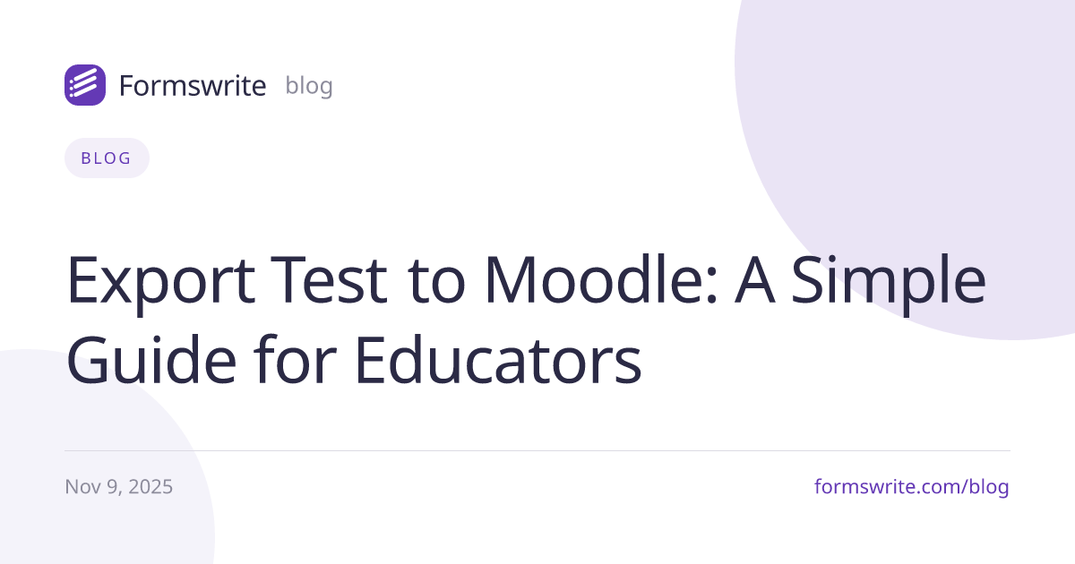Export Test to Moodle: A Simple Guide for Educators