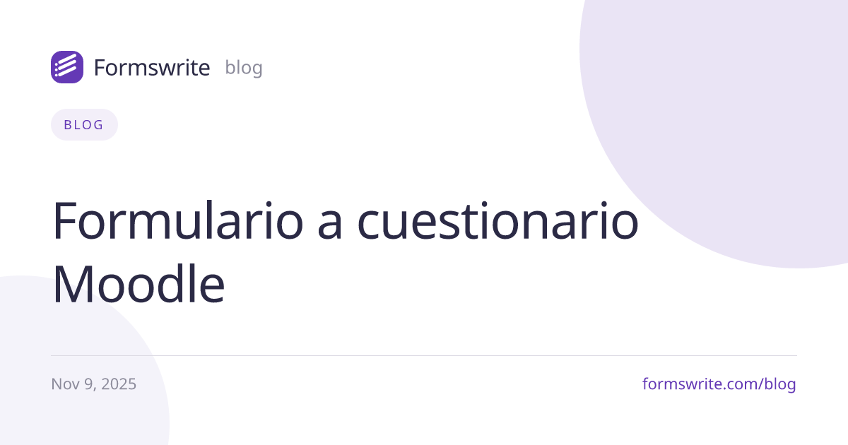 Formulario a cuestionario Moodle