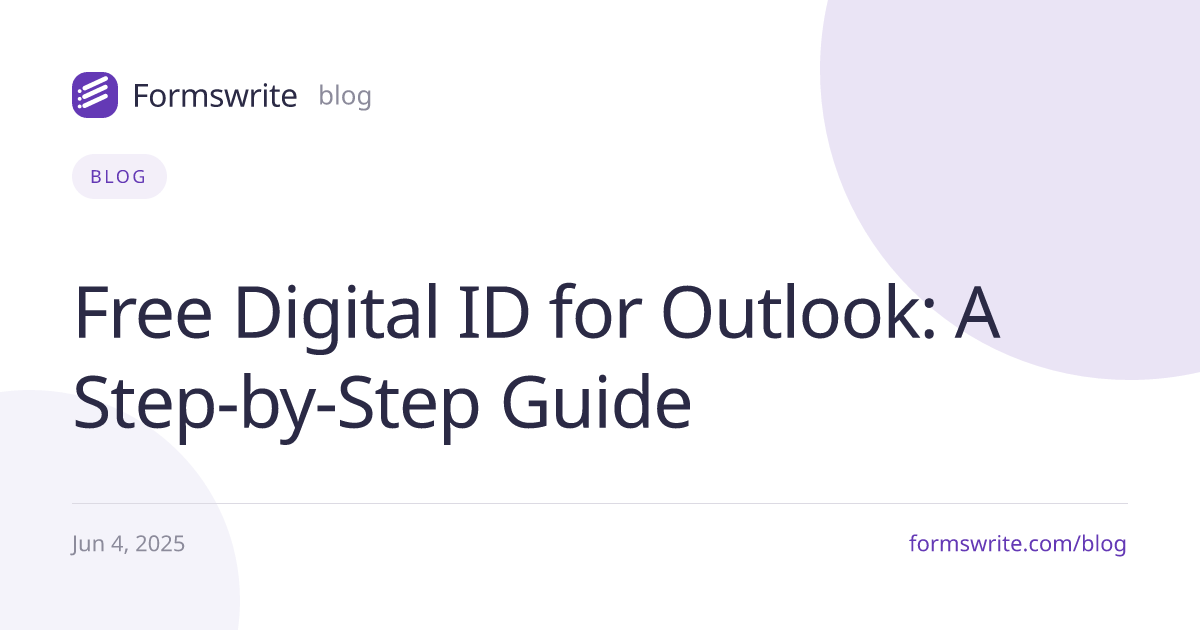 Free Digital ID for Outlook: A Step-by-Step Guide