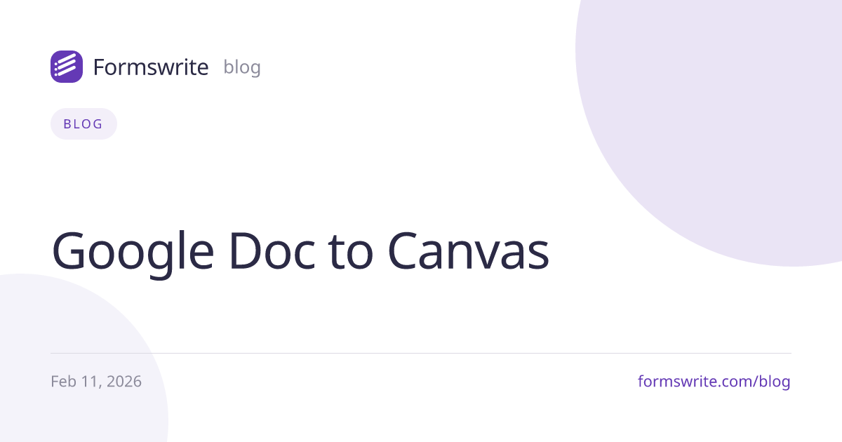 Google Doc to Canvas