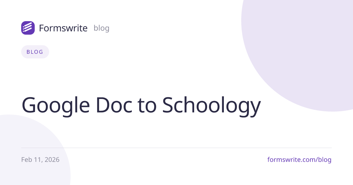 Google Doc to Schoology