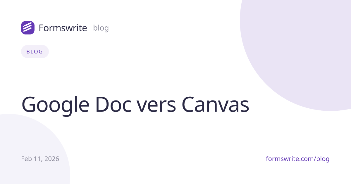 Google Doc vers Canvas