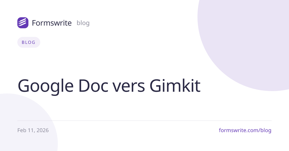 Google Doc vers Gimkit