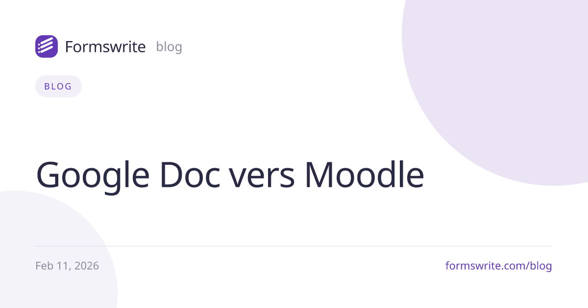 Google Doc vers Moodle