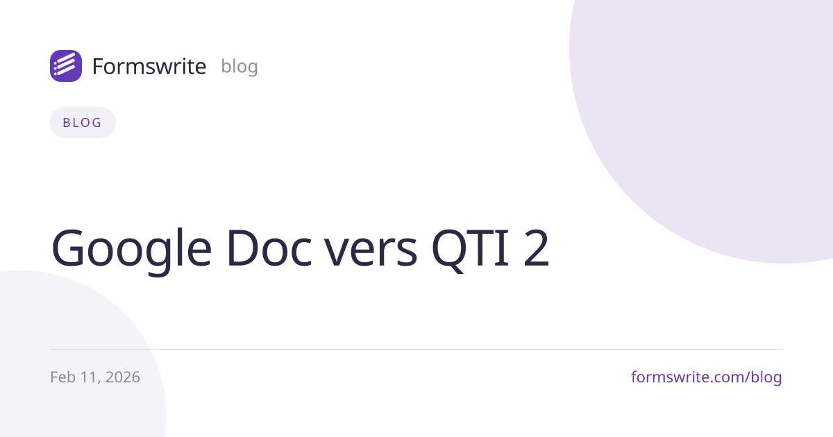 Google Doc vers QTI 2