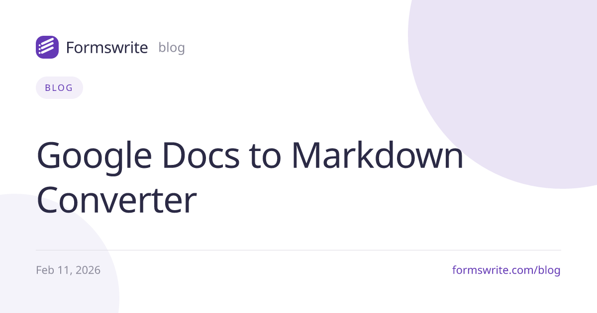 Google Docs to Markdown Converter