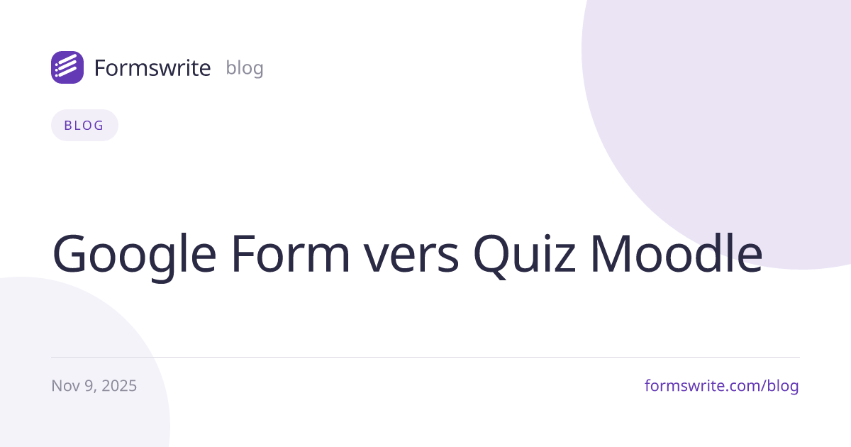 Google Form vers Quiz Moodle