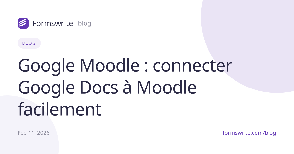 Google Moodle : connecter Google Docs à Moodle facilement