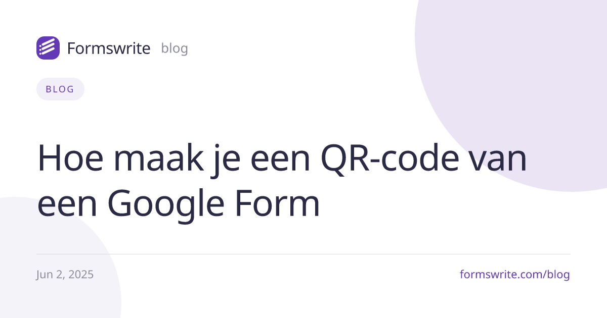 Hoe maak je een QR-code van een Google Form