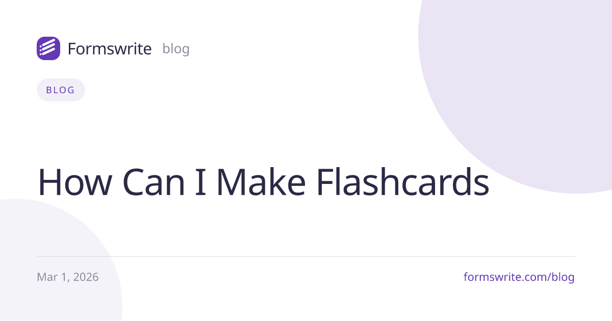 How Can I Make Flashcards