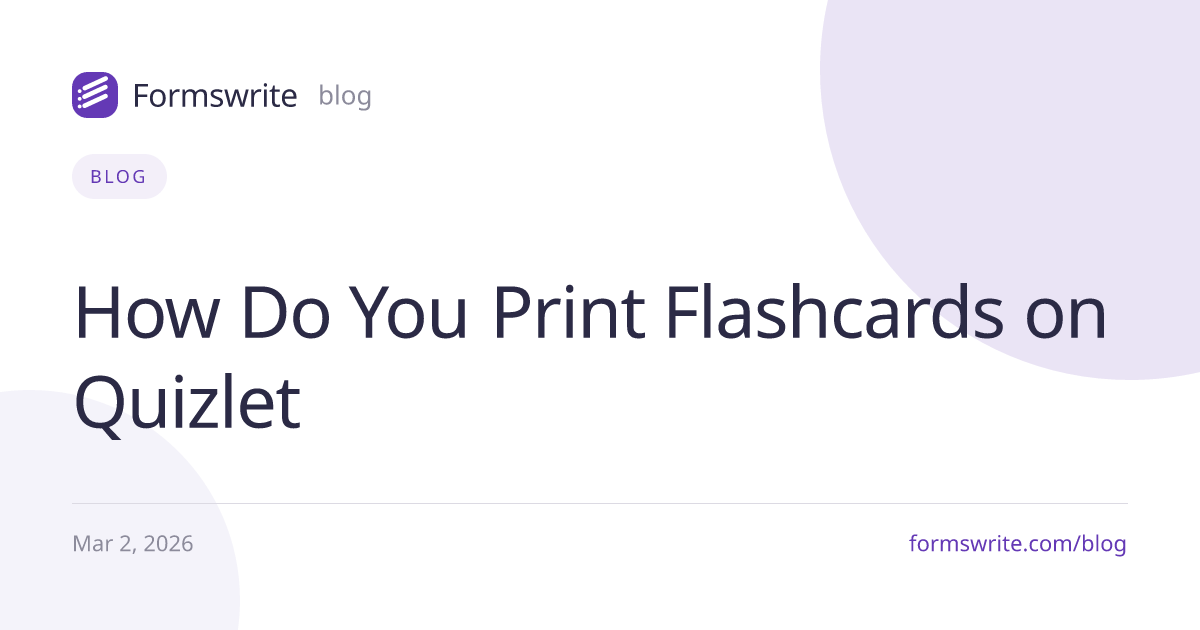 How Do You Print Flashcards on Quizlet