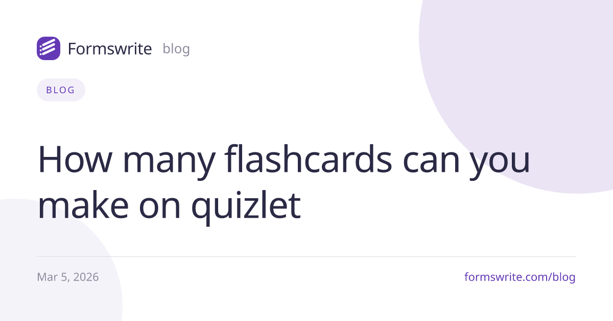 How many flashcards can you make on quizlet
