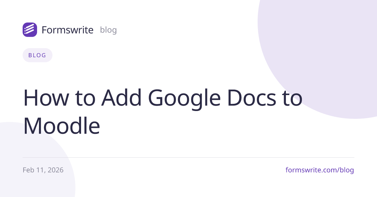 How to Add Google Docs to Moodle