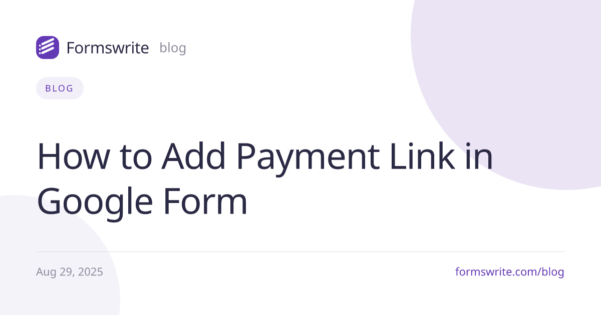 How to Add Payment Link in Google Form