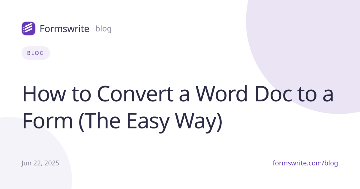 How to Convert a Word Doc to a Form (The Easy Way)