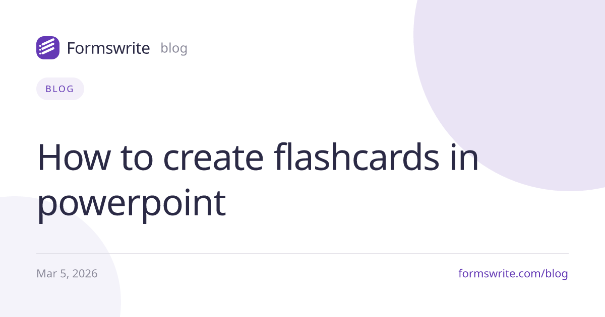 How to create flashcards in powerpoint