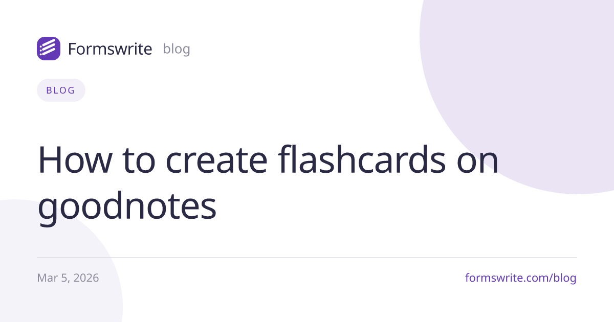 How to create flashcards on goodnotes