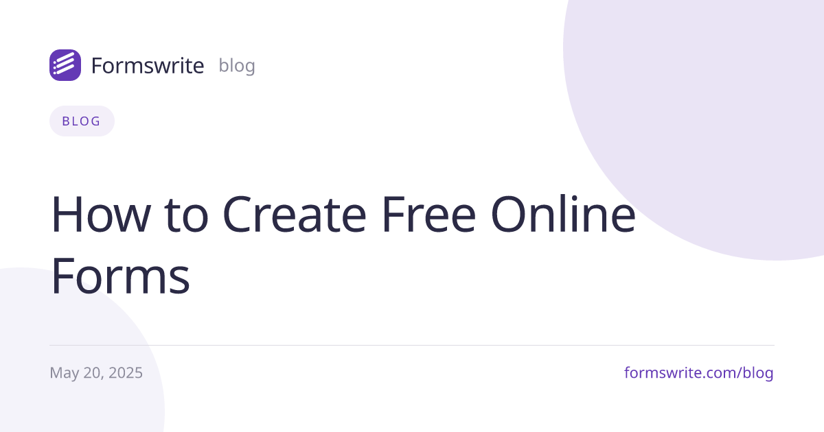 How to Create Free Online Forms