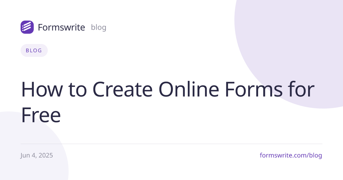 How to Create Online Forms for Free