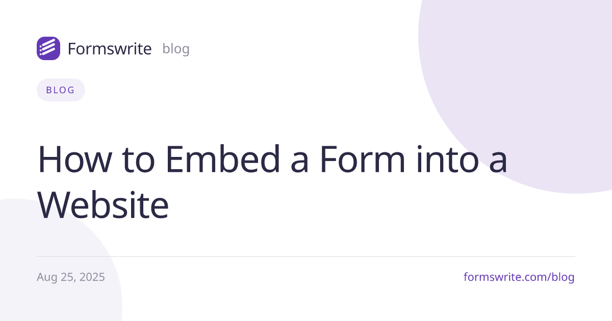 How to Embed a Form into a Website